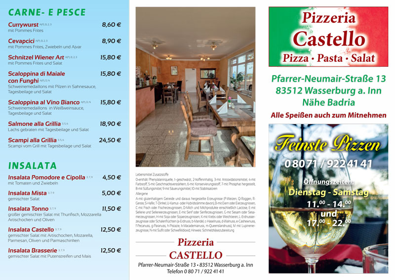 Pizzeria Pizzadienst Castello Wasserburg